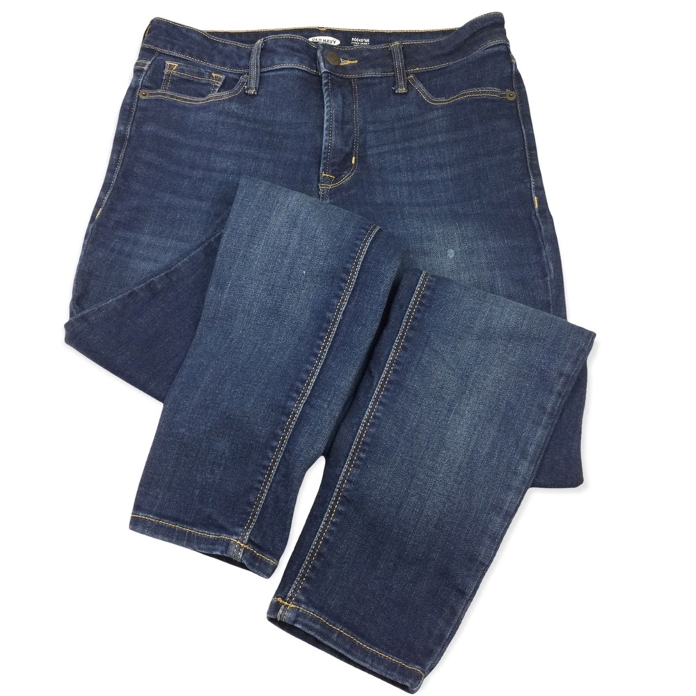 Old Navy Rockstar Super Skinny High Rise Stretch Jeans Blue Women's 10